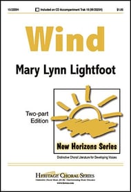 Wind Two-Part choral sheet music cover Thumbnail